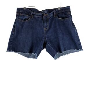 Old Navy Flirt Cut Off Jean Shorts Women's 14 Dark Wash Blue Outdoors Summer